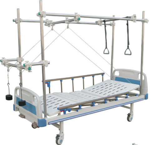 Q1 ABS Punching 2 Cranks Orthopedic Traction bed