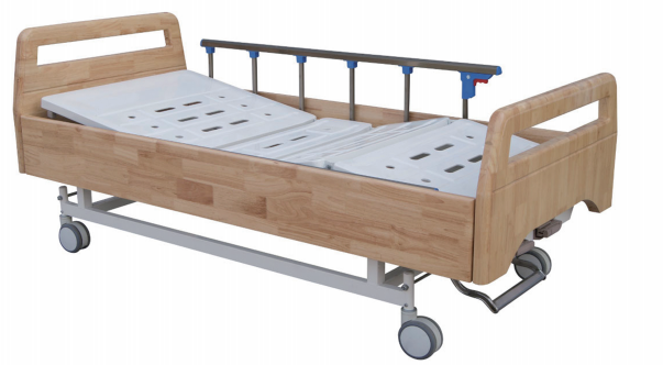 H5 Solid wood manual 2-Crank nursing bed