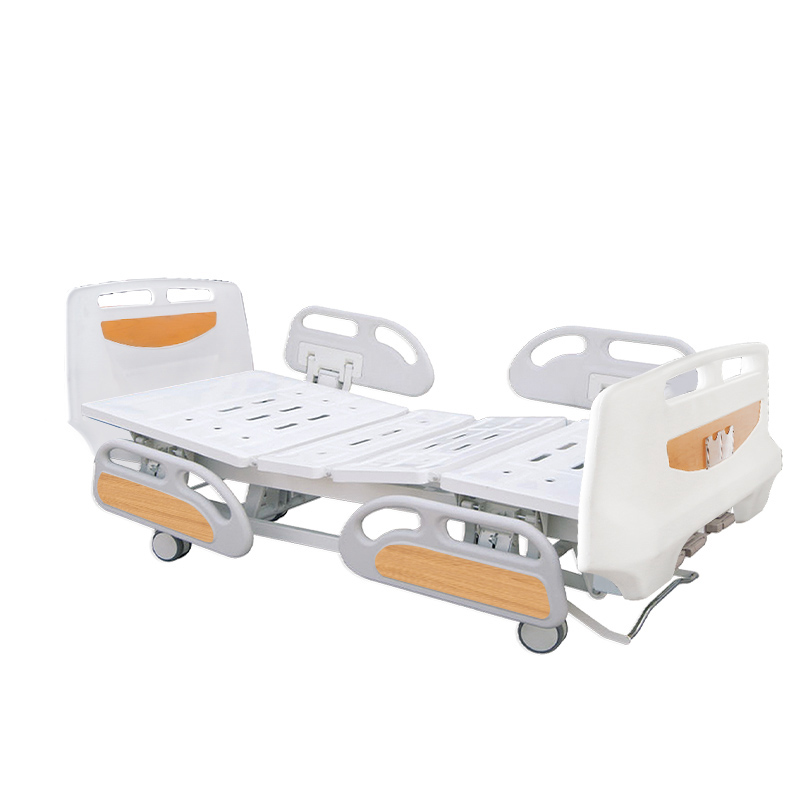 B4 ABS Stamping forming platform 3 crank hospital bed (central control brake, four small guardrail)