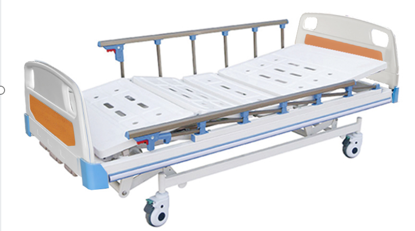C6 ABS Stamping forming platform 3 Crank hospital bed ( Wheel with brake,6-staff)
