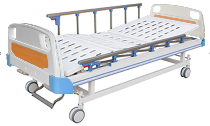 C8 ABS Stamping forming platform 2 Crank hospital bed (central control brake, 6-staff)