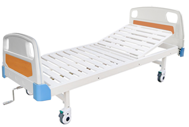 C23 ABS Strip forming platform single Crank hospital bed (wheel with brake)