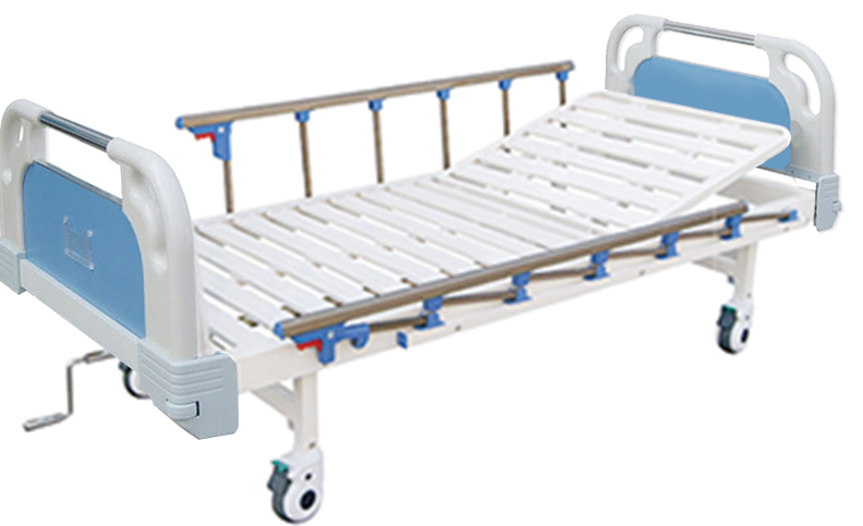D22 ABS Strip forming platform Single Crank hospital bed ( Wheel with brake 6-staff)