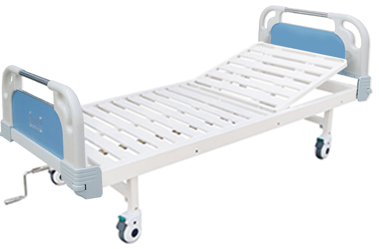 D23 ABS Strip forming platform single Crank hospital bed (wheel with brake)