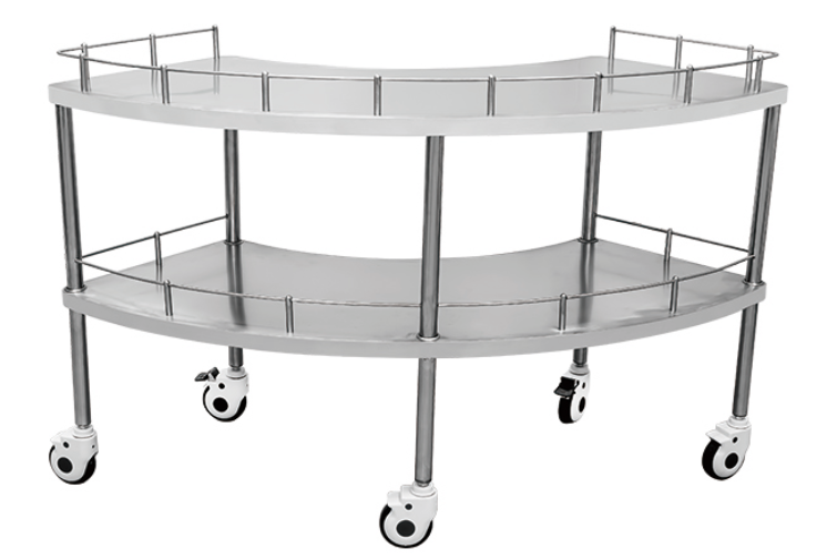 YYC-9 Stainless steel fan-shaped instrument cart