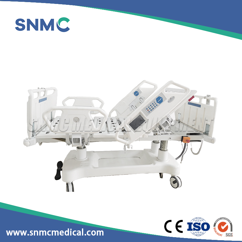 Hospital bed electric remote control three fold adjustable movable belt