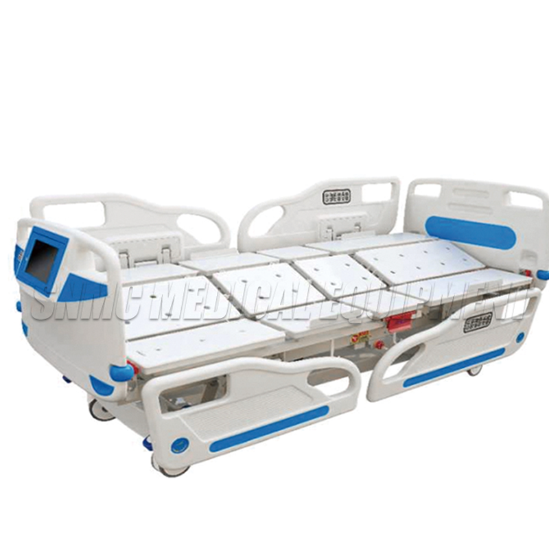 Hospital bed manual remote control with five adjustable and movable features