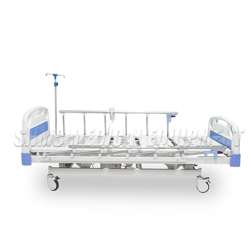 Hospital bed, home electric five adjustable nursing bed with protective board